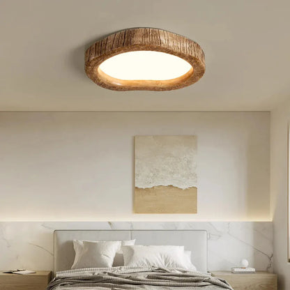WoodAura - LED-Deckenleuchte mit rustikalem Holz-Effekt