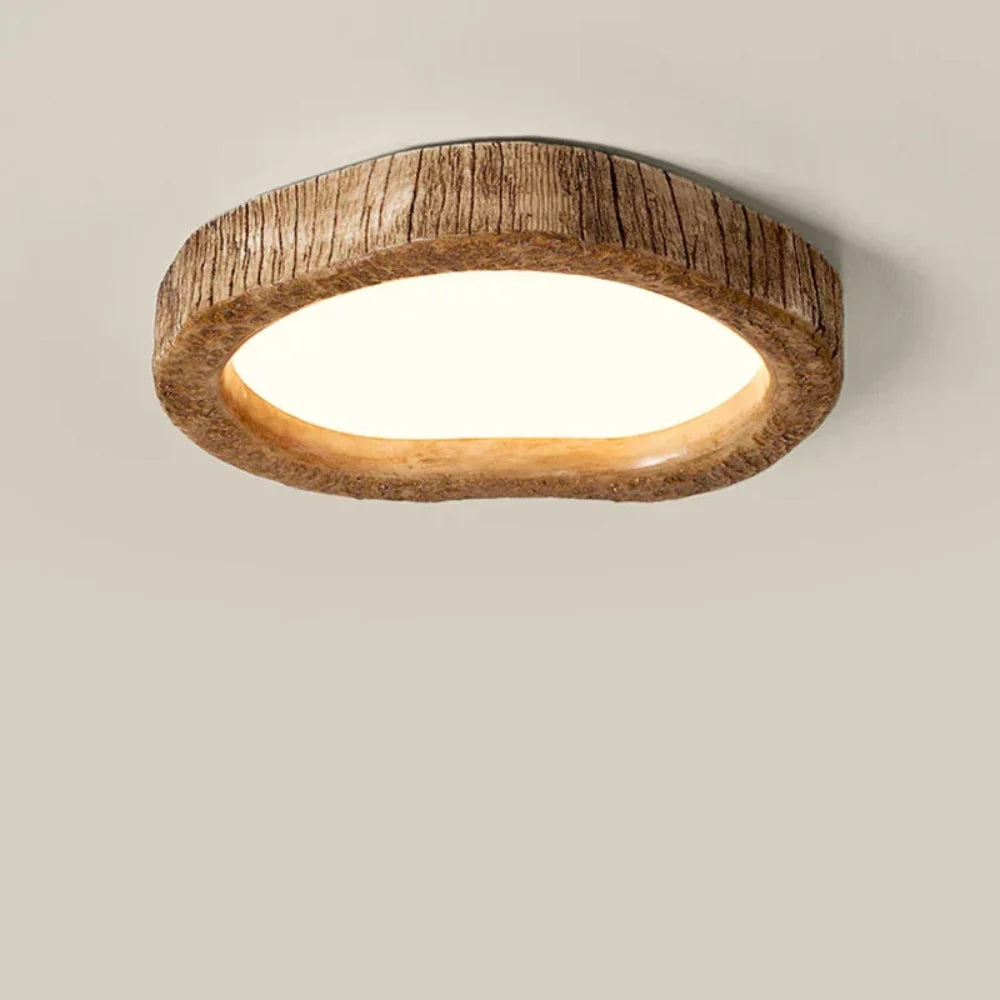 WoodAura - LED-Deckenleuchte mit rustikalem Holz-Effekt