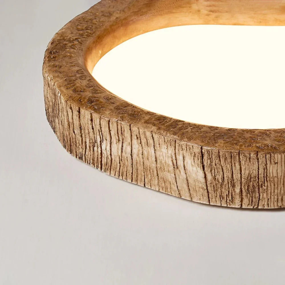 WoodAura - LED-Deckenleuchte mit rustikalem Holz-Effekt