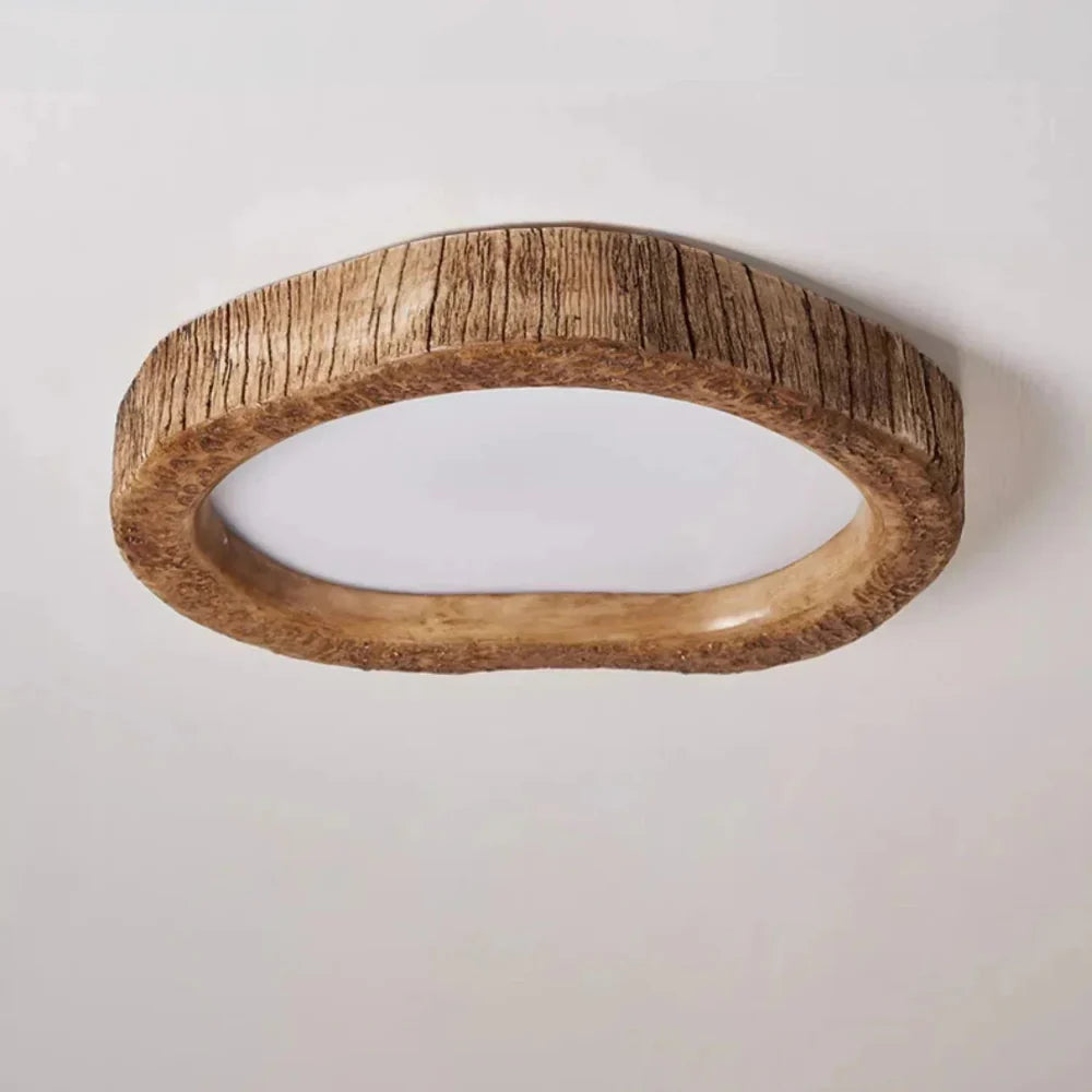WoodAura - LED-Deckenleuchte mit rustikalem Holz-Effekt