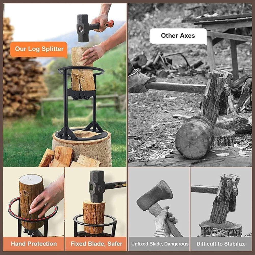 WoodSplitter - Ergonomischer Brennholzspalter für einfaches Holzschneiden