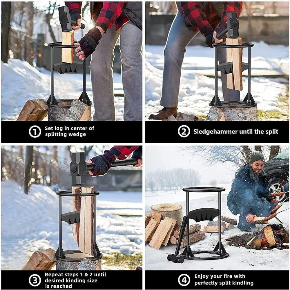 WoodSplitter - Ergonomischer Brennholzspalter für einfaches Holzschneiden