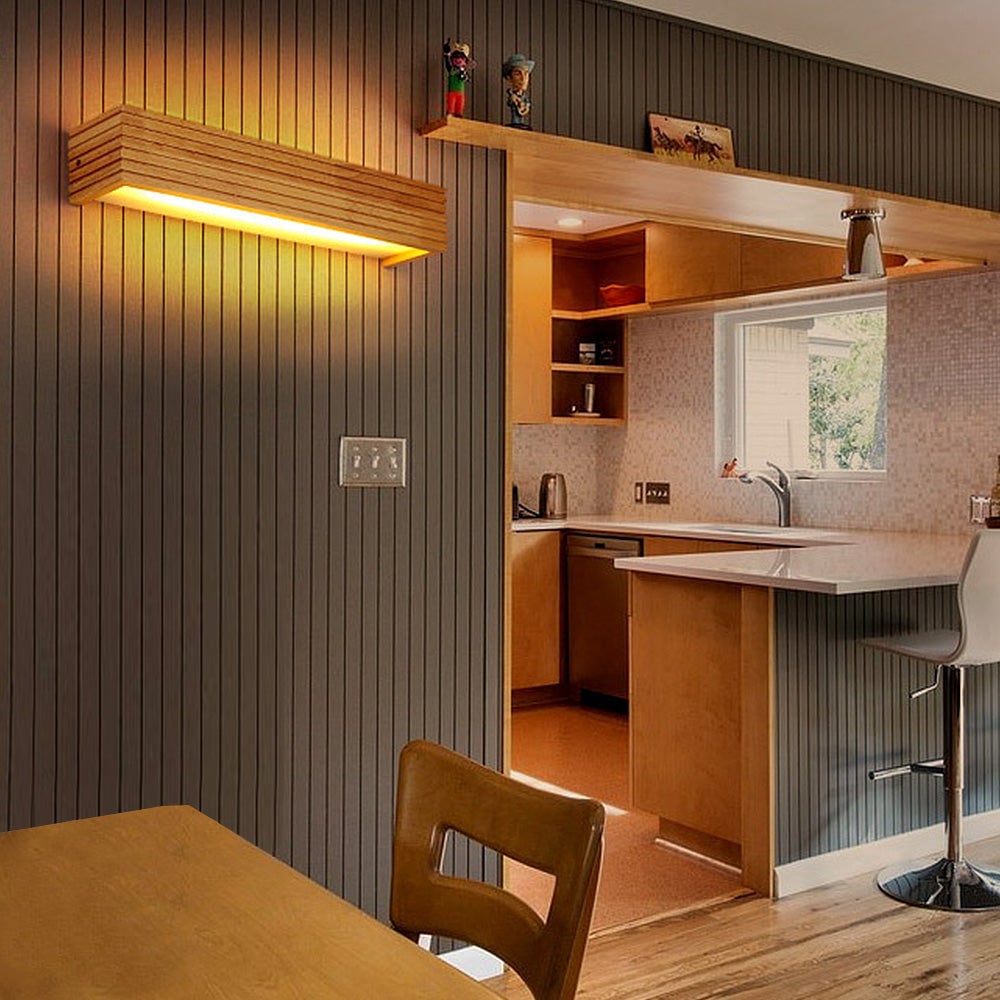 Woodlino - LED-Wandleuchte aus Massivholz
