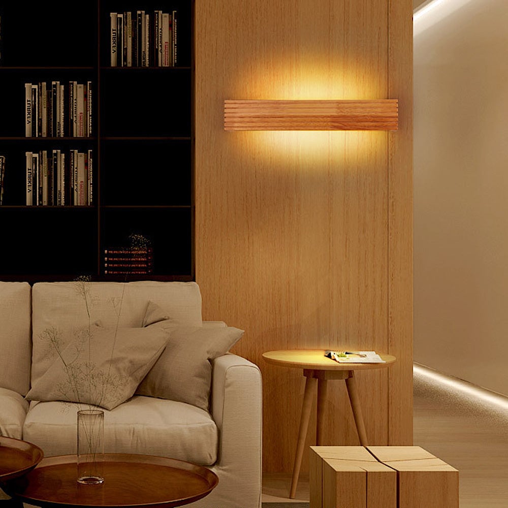 Woodlino - LED-Wandleuchte aus Massivholz