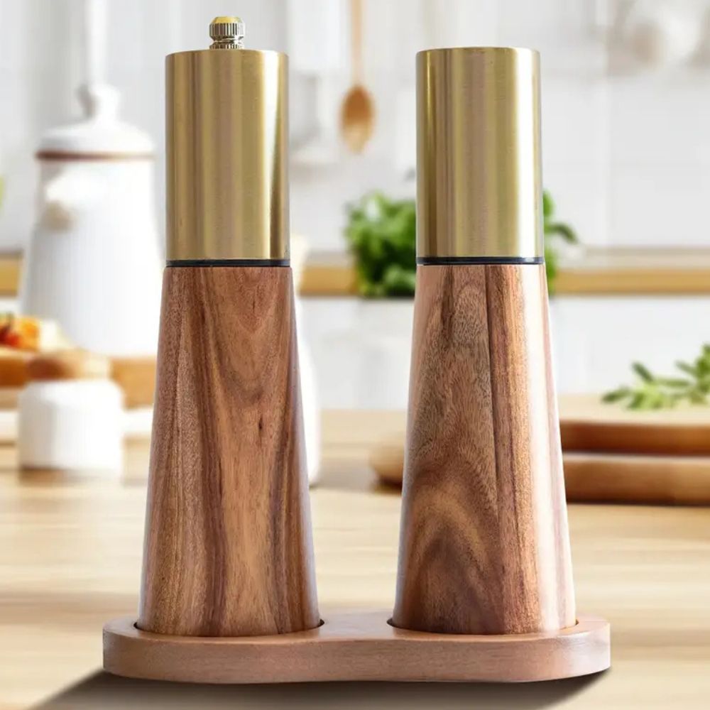 Woodora - Hölzerne Gewürzmühle mit einstellbarem Mahlgrad