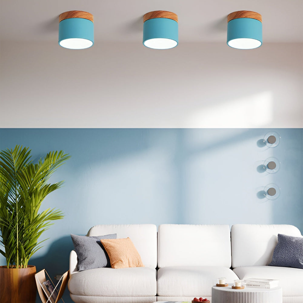 Zeitgenössische Flush Mount LED-Deckenleuchte - Sanfte Beleuchtung mit nordischem Design