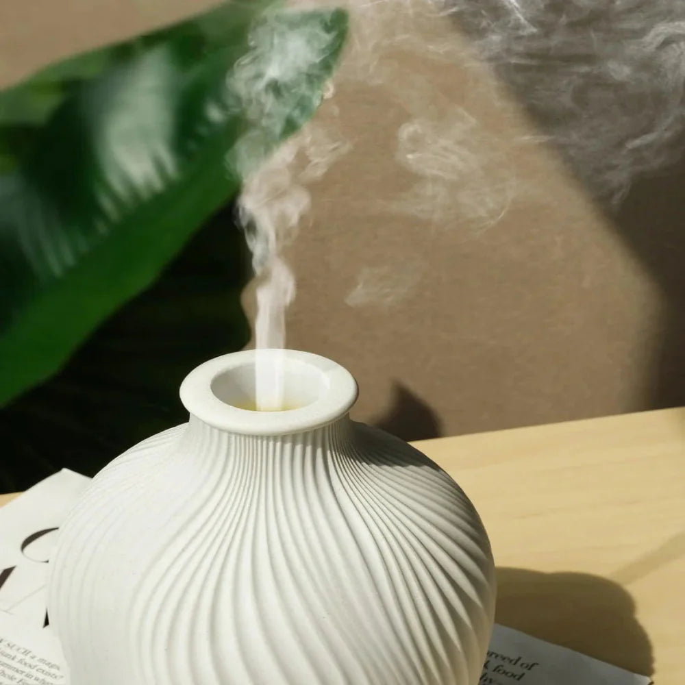 Modern Boho-Style Polyresin Aroma Diffuser – Ultrasonic Humidifier for Home and Office 2