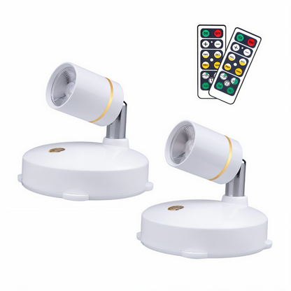Battery-Powered Rotatable LED Spotlight with Remote Control – Adjustable Lighting for Art Displays 8