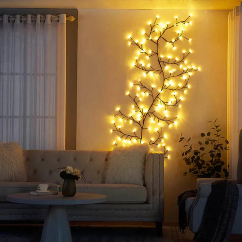 DIY Adjustable LED Willow Branch Lights – 230cm Warm White String Lights for Home Decor 1