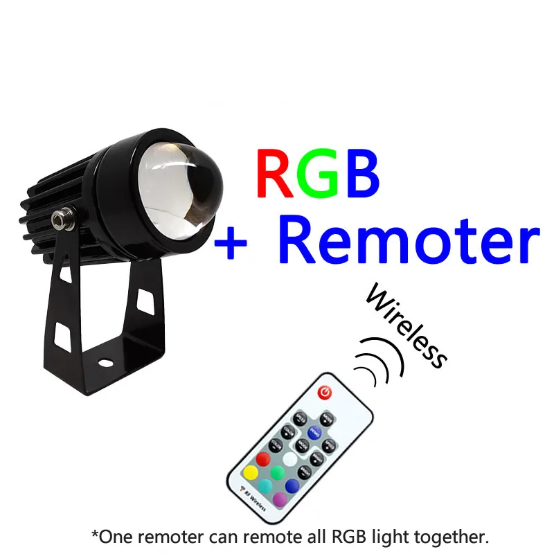 Vionix - RGB-LED-Außenstrahler mit Fernbedienung