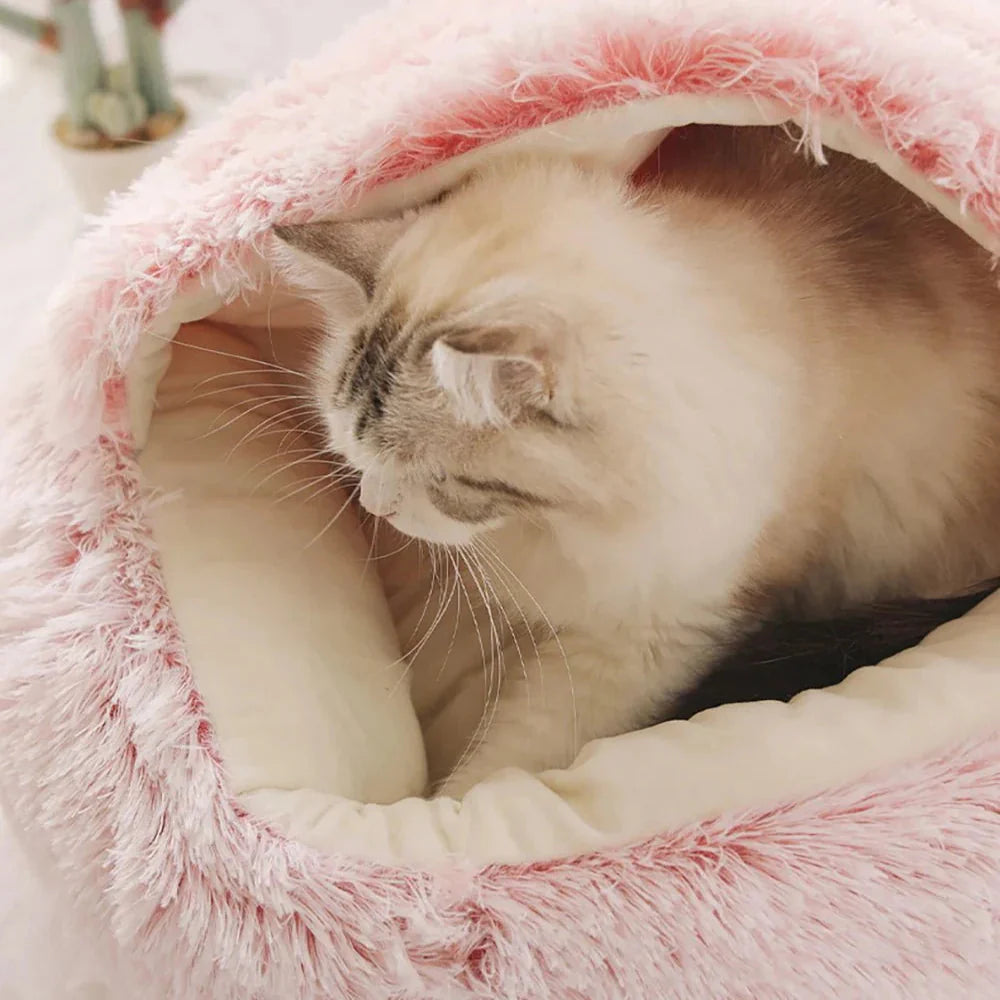 Cozy Nest Bed for Cats and Small Dogs – Orthopedic Plush Pet Bed with Non-Slip Base 4