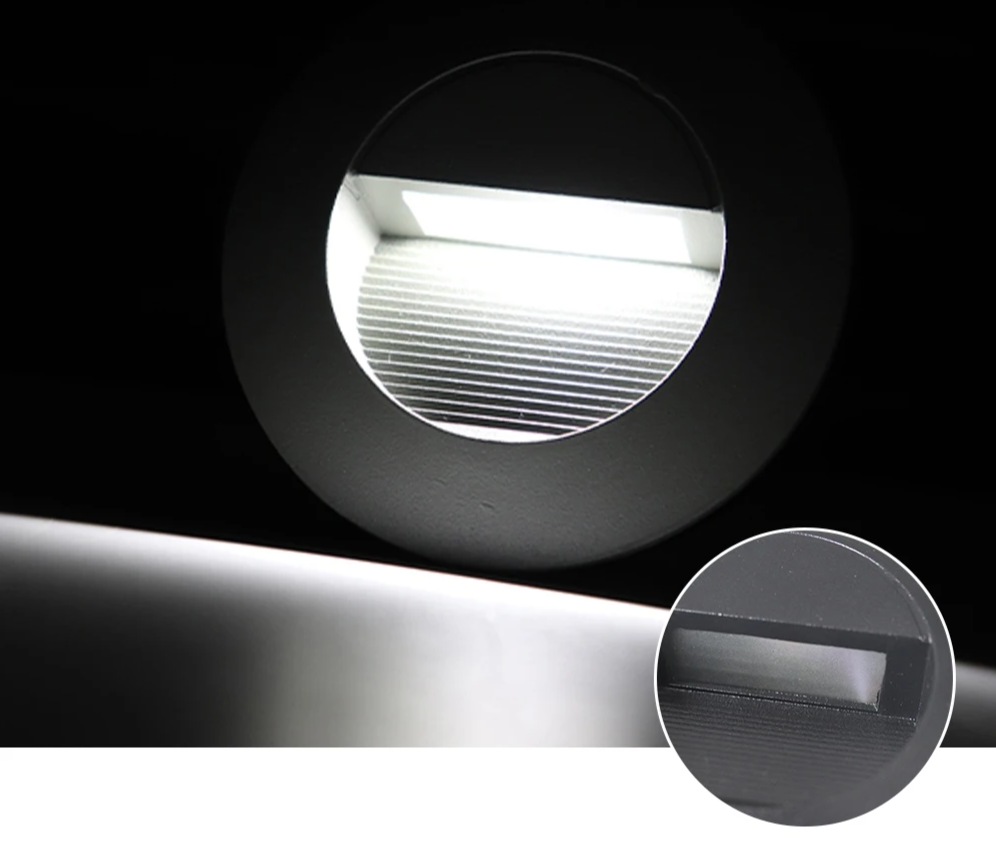 Round LED Outdoor Stair Light – Weatherproof 3W Aluminum Fixture for Safe Illumination 11