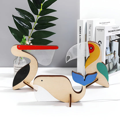Wooden Animal Table Lamp for Kids – Cute Designs with LED Lighting and Touch Control 6