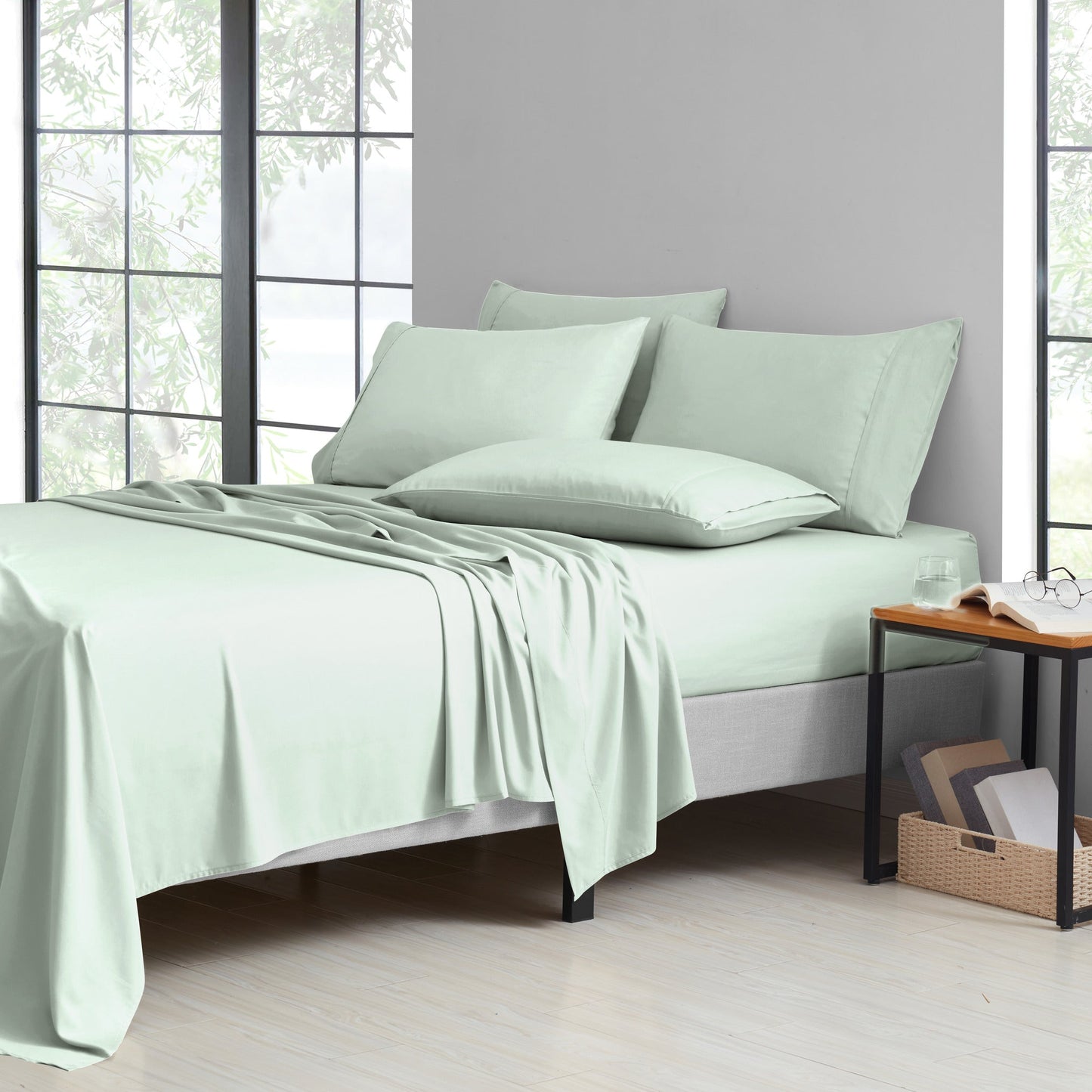 Luxurious Cooling Bamboo Viscose Sheet Set – Breathable, Hypoallergenic, and Moisture-Wicking 3