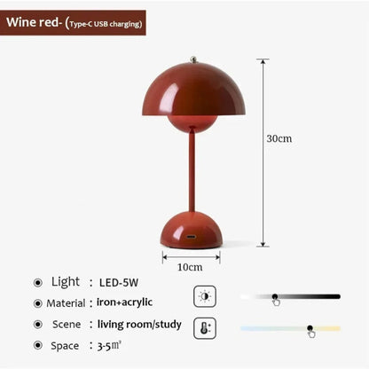Cordless LED Table Lamp with Adjustable Brightness – Modern Design for Bedside, Desk, or Living Room 16