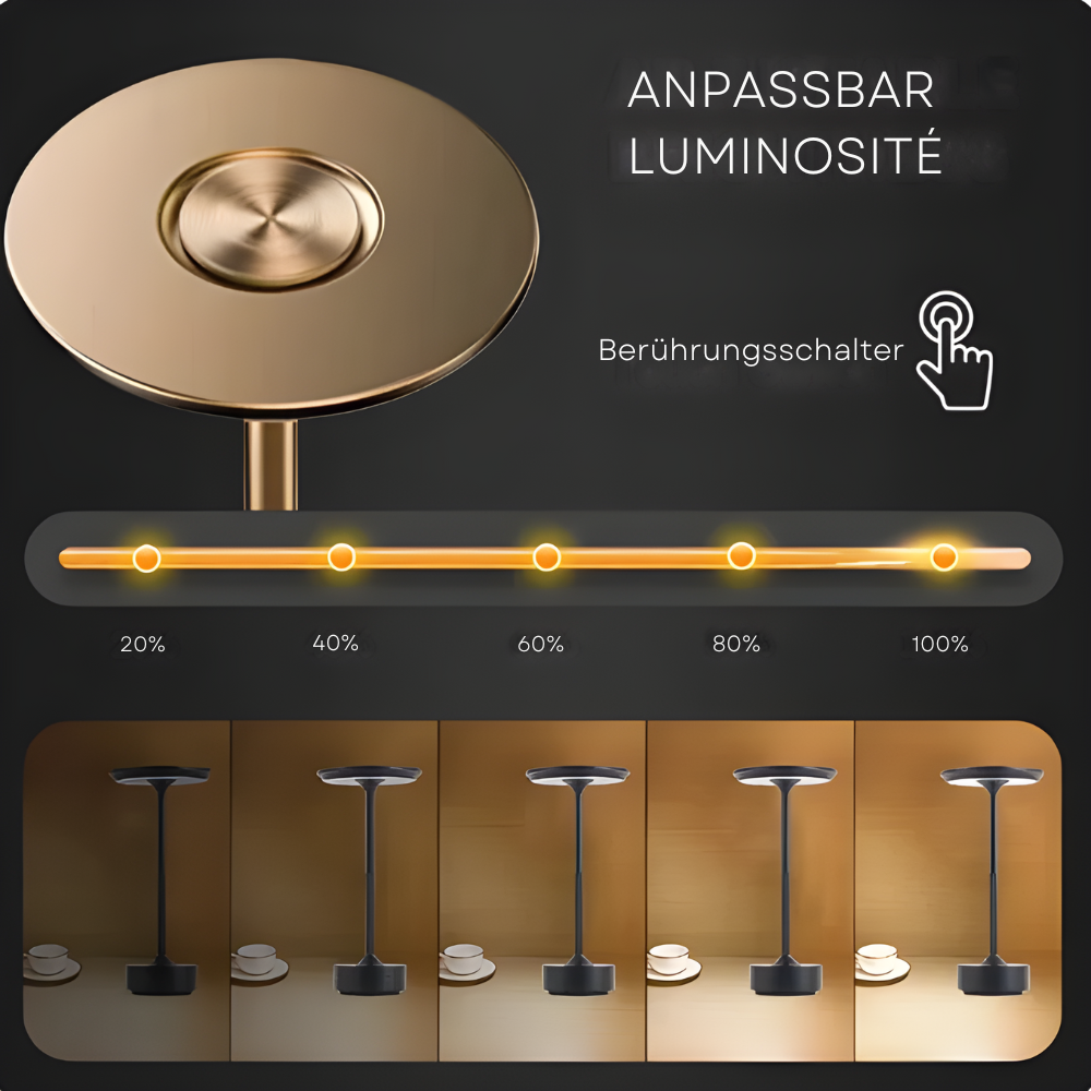 Wireless Touch-Activated LED Table Lamp with USB Charging – Modern Design for Home and Office 5