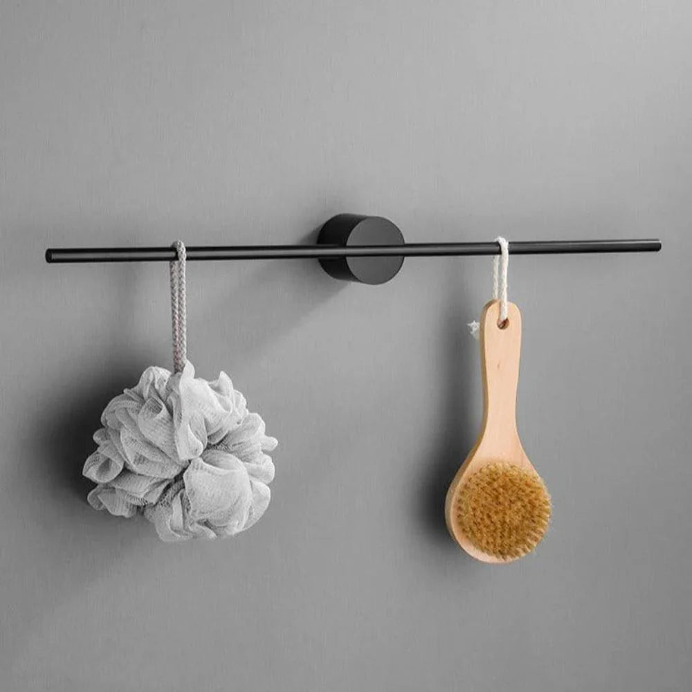 Modern Wall-Mounted Towel Rack – Durable Metal Bathroom Organizer in Two Sizes 2