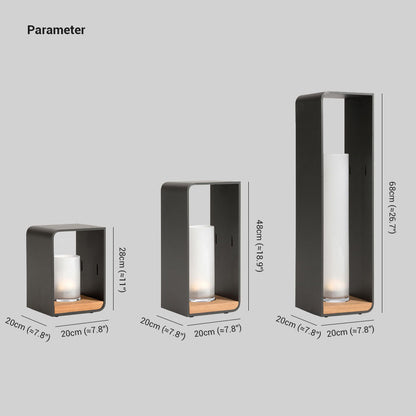 Raynos - Minimalistische Metall-LED-Bodenleuchte für den Außenbereich