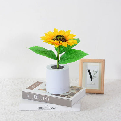Sunflower-Inspired LED Lamp with Gentle Glow – Rechargeable Decorative Light 25