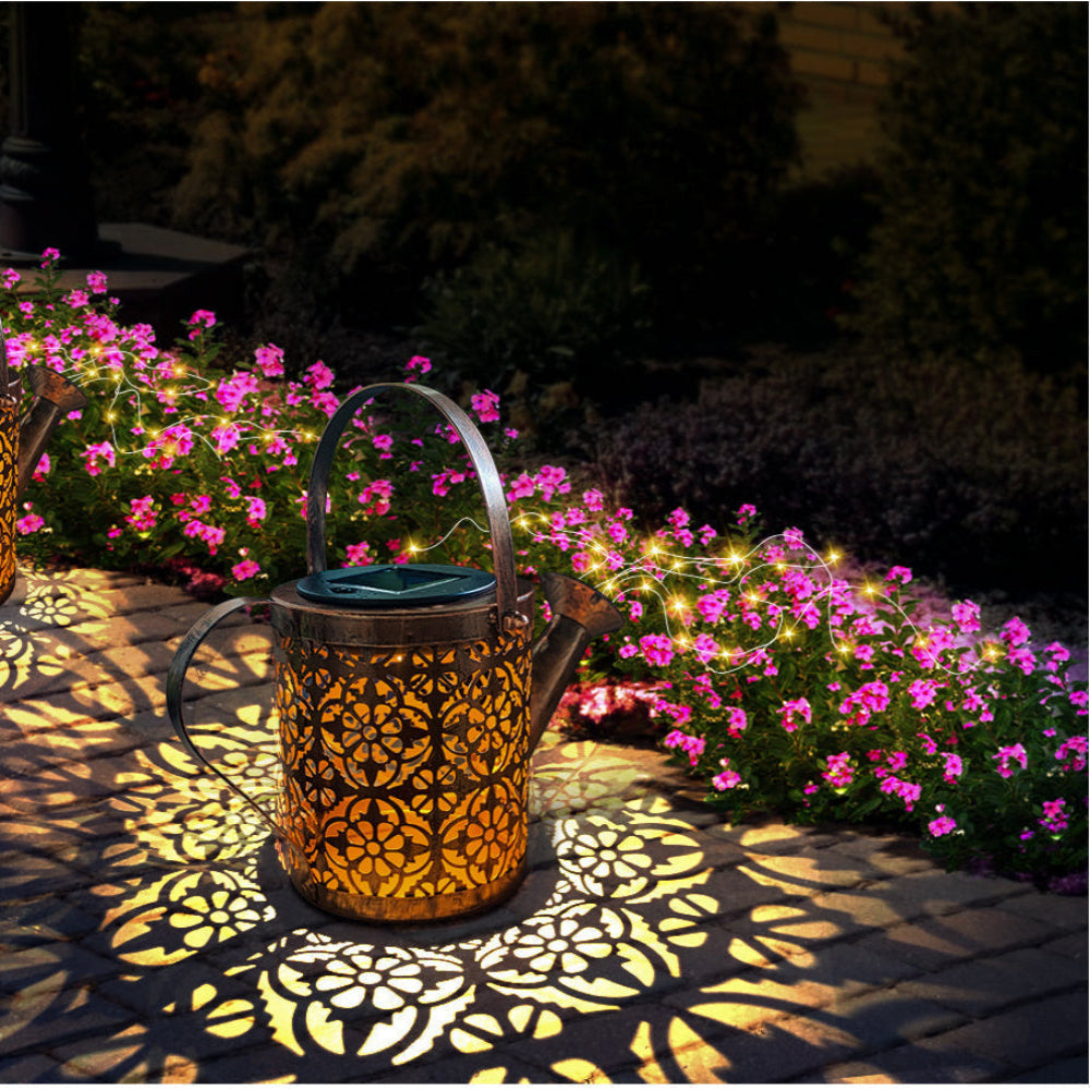 Solarbetriebene LED-Wasserfall-Deko-Leuchte - Gartendekoration im Freien