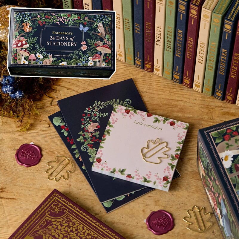 24-Day Writing Stationery Advent Calendar – Enchanted Winter Forest Theme with Unique Gifts 13