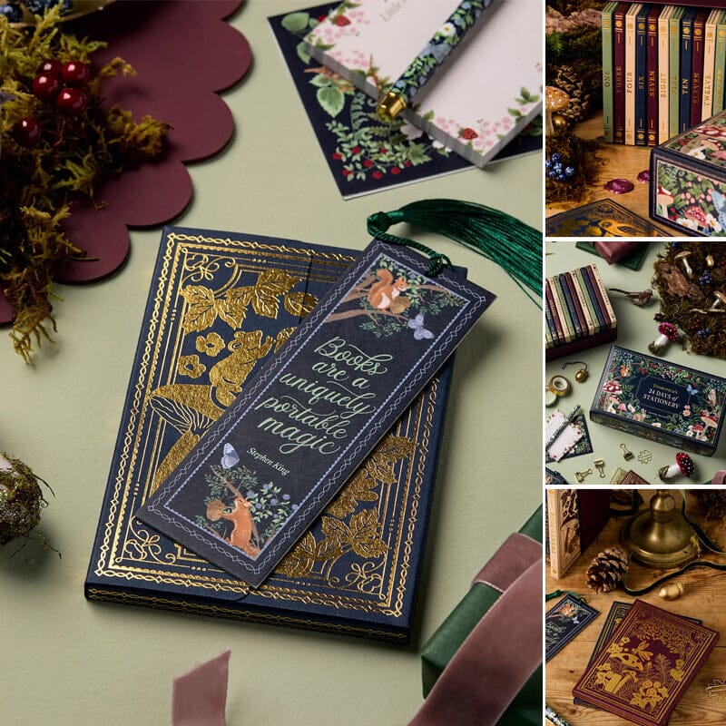 24-Day Writing Stationery Advent Calendar – Enchanted Winter Forest Theme with Unique Gifts 14