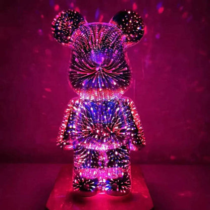 Unique Firework Bear Lamp – Hand-Blown Glass with Stunning Light Effect 2