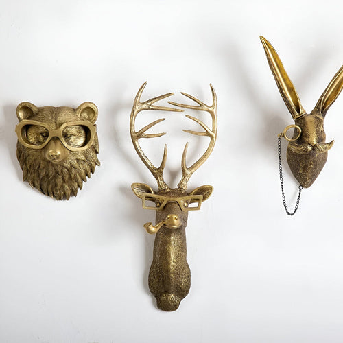 Wall-Mounted Animal Sculptures – Handcrafted Decorative Hooks for Home Accents 1