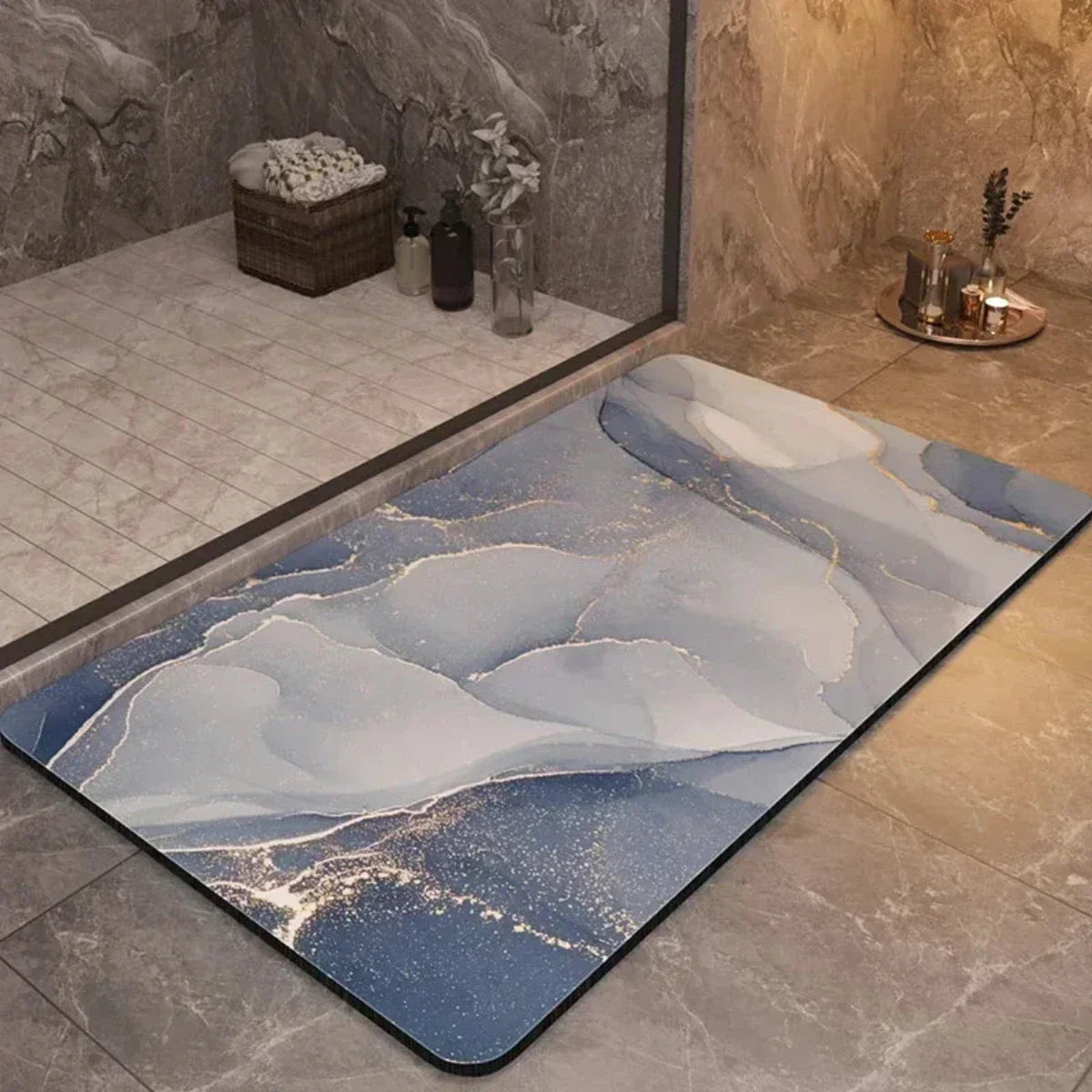 Ultra-Absorbent Anti-Slip Bath Mat - Quick-Drying Diatomaceous Earth and Natural Fiber 7
