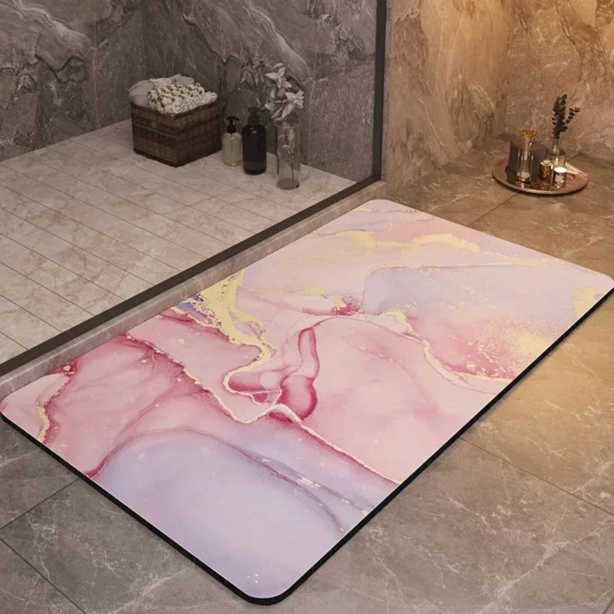 Ultra-Absorbent Anti-Slip Bath Mat - Quick-Drying Diatomaceous Earth and Natural Fiber 11