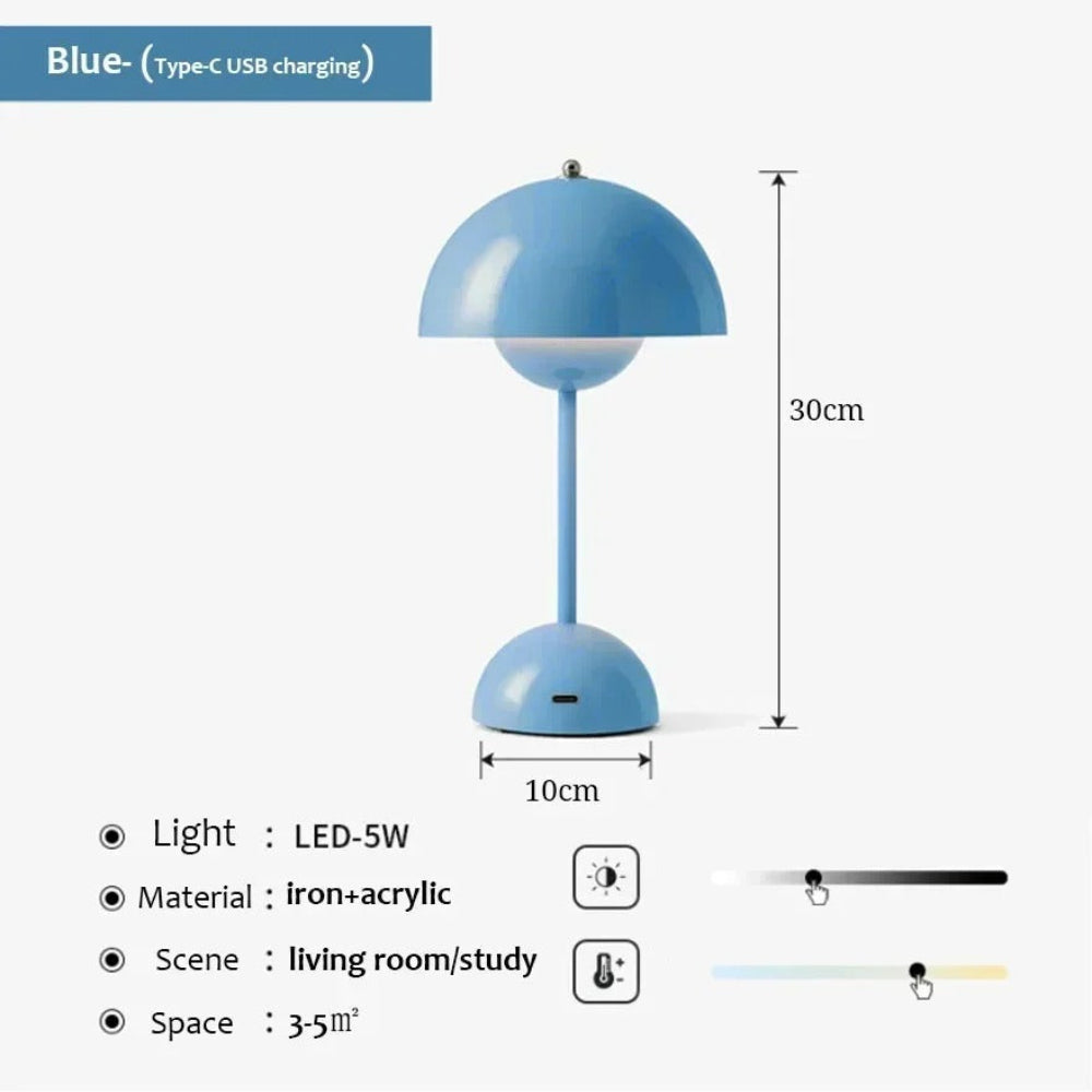 Cordless LED Table Lamp with Adjustable Brightness – Modern Design for Bedside, Desk, or Living Room 15