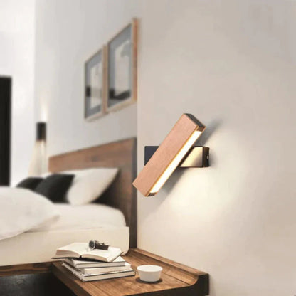 Modern LED Wall Lamp with Adjustable Wood Design – Energy Efficient and Stylish 4