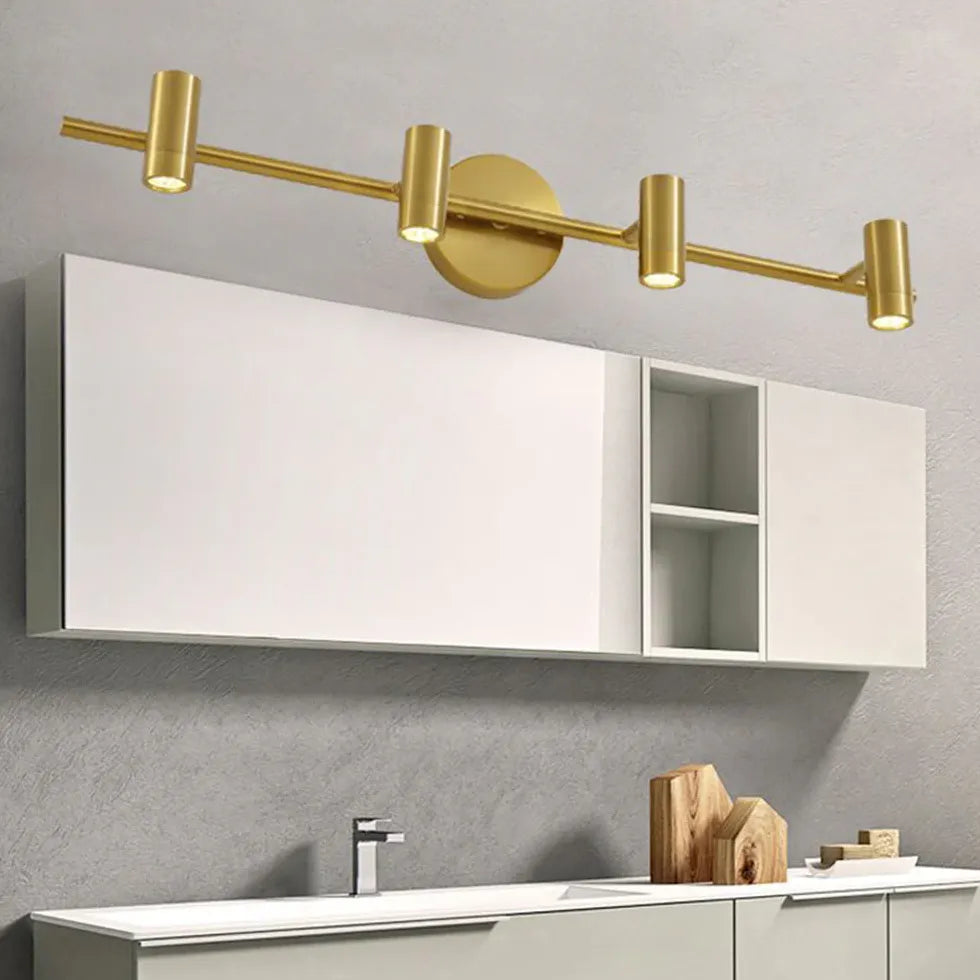 Minimalist Wall Sconce with Gold Accents – Modern Cylindrical Design for Living Room and Bedroom 6