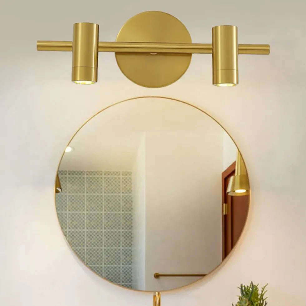 Minimalist Wall Sconce with Gold Accents – Modern Cylindrical Design for Living Room and Bedroom 7