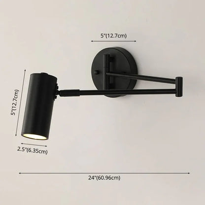 Foldable Modern Reading Wall Lamp with Adjustable Angle – Compact Black Design 8