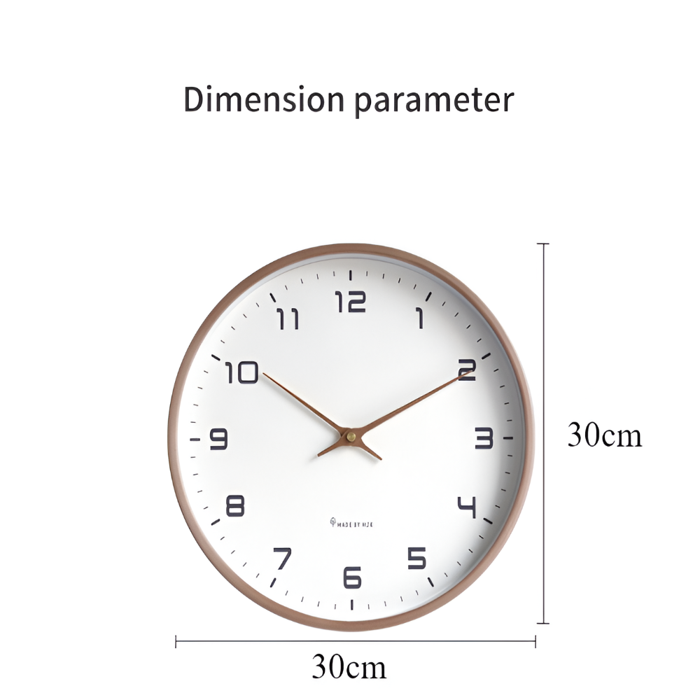 Nordic Design Silent Wall Clock – 30 cm Minimalist Wooden Clock for Home and Office 11
