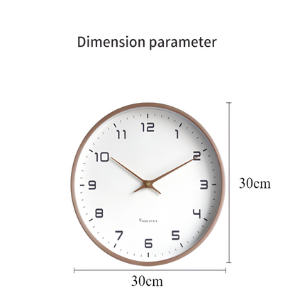 Nordic Design Silent Wall Clock – 30 cm Minimalist Wooden Clock for Home and Office 11