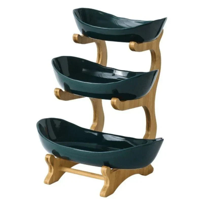 Modern Bamboo Fruit Basket with Removable Trays – 2 or 3 Tier Design for Kitchen Organization 11