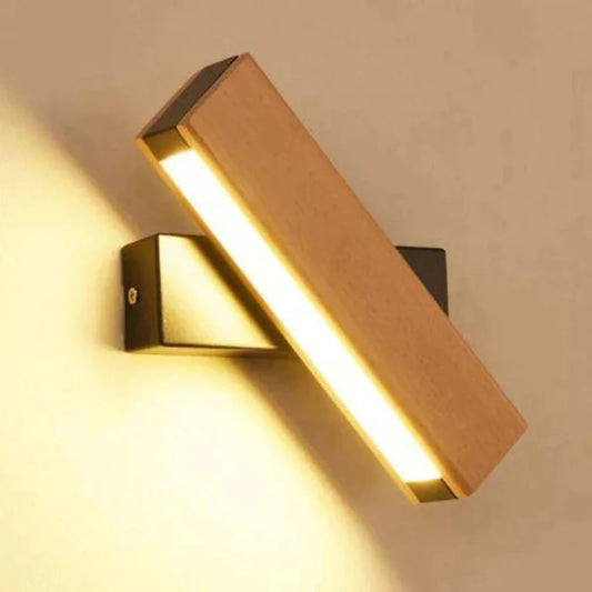 Modern LED Wall Lamp with Adjustable Wood Design – Energy Efficient and Stylish 1
