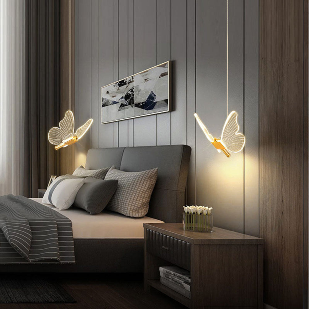 Modern LED Pendant Light with Adjustable 3-Color Lighting – Butterfly Design for Contemporary Spaces 3