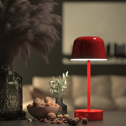 Pilz-Design kabellose LED Schreibtischlampe - Tragbar und über USB wiederaufladbar