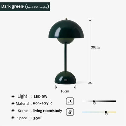 Cordless LED Table Lamp with Adjustable Brightness – Modern Design for Bedside, Desk, or Living Room 21