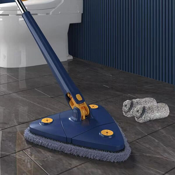 Triangular 360° Microfiber Mop with Extendable Handle for Easy Cleaning 8
