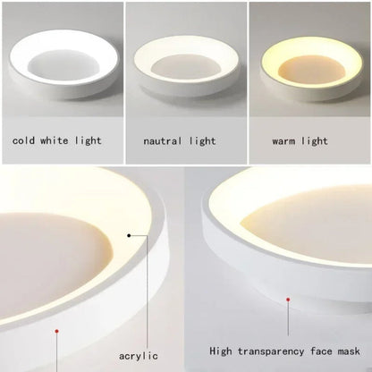 Modern Round LED Ceiling Light with Remote Control – Energy-Efficient Minimalist Design 9