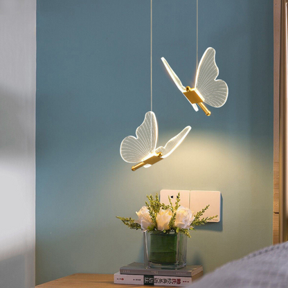 Modern LED Pendant Light with Adjustable 3-Color Lighting – Butterfly Design for Contemporary Spaces 1