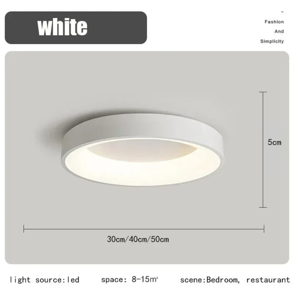 Modern Round LED Ceiling Light with Remote Control – Energy-Efficient Minimalist Design 10