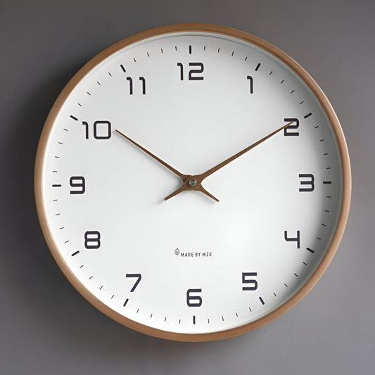 Nordic Design Silent Wall Clock – 30 cm Minimalist Wooden Clock for Home and Office 1