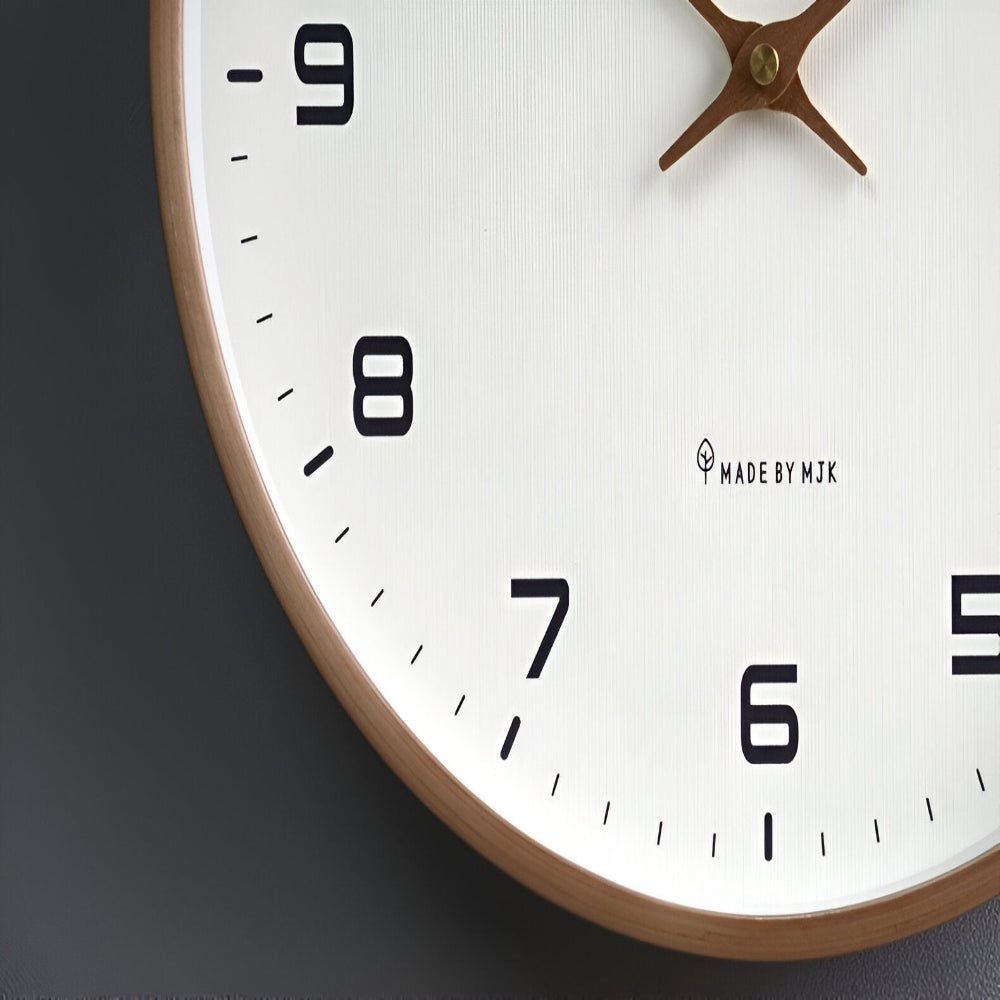 Nordic Design Silent Wall Clock – 30 cm Minimalist Wooden Clock for Home and Office 7