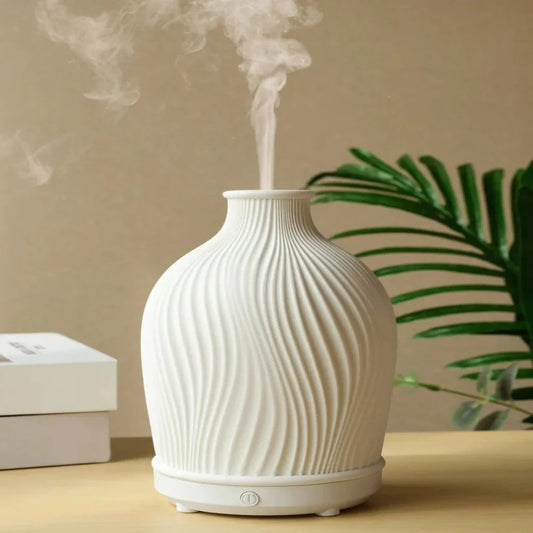 Modern Boho-Style Polyresin Aroma Diffuser – Ultrasonic Humidifier for Home and Office 1