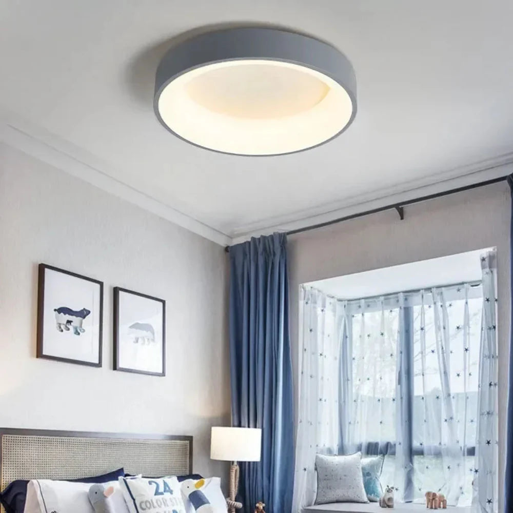 Modern Round LED Ceiling Light with Remote Control – Energy-Efficient Minimalist Design 2